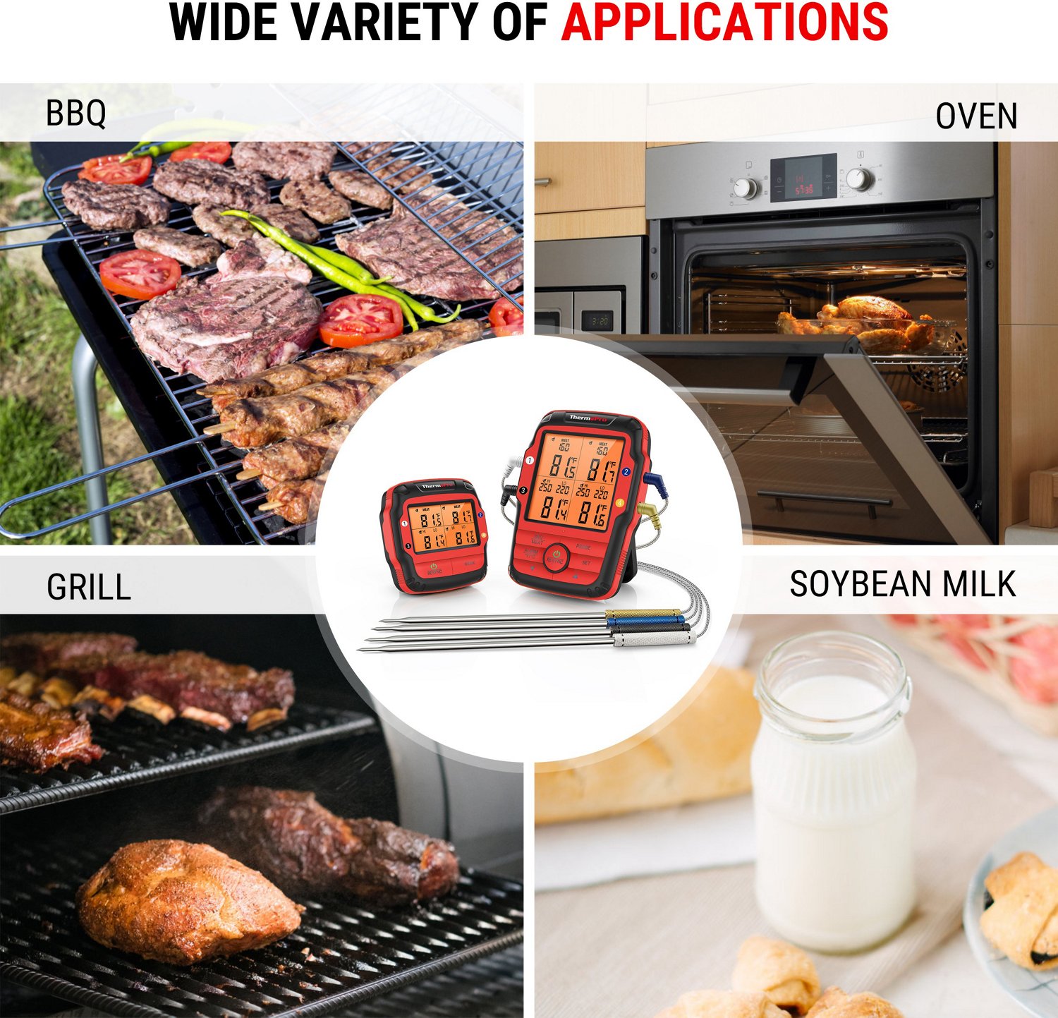 ThermoPro TP827B Wireless Grilling Thermometer                                                                                   - view number 6