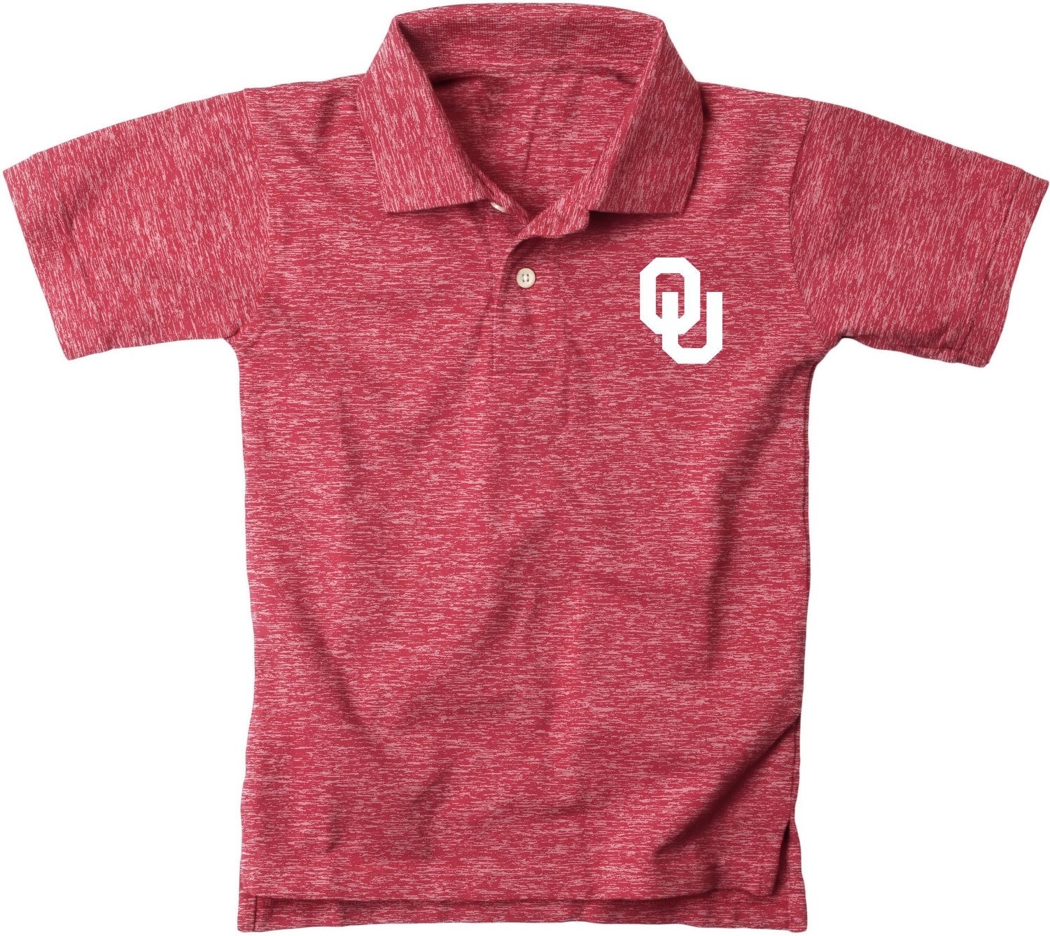 Wes and Willy University of Oklahoma Cloudy Yarn Polo Shirt