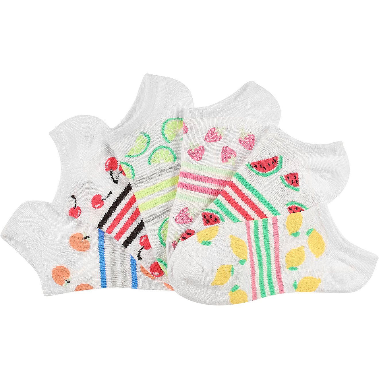 BCG Women’s Assorted Fruit No-Show Socks 6-Pack                                                                                - view number 1