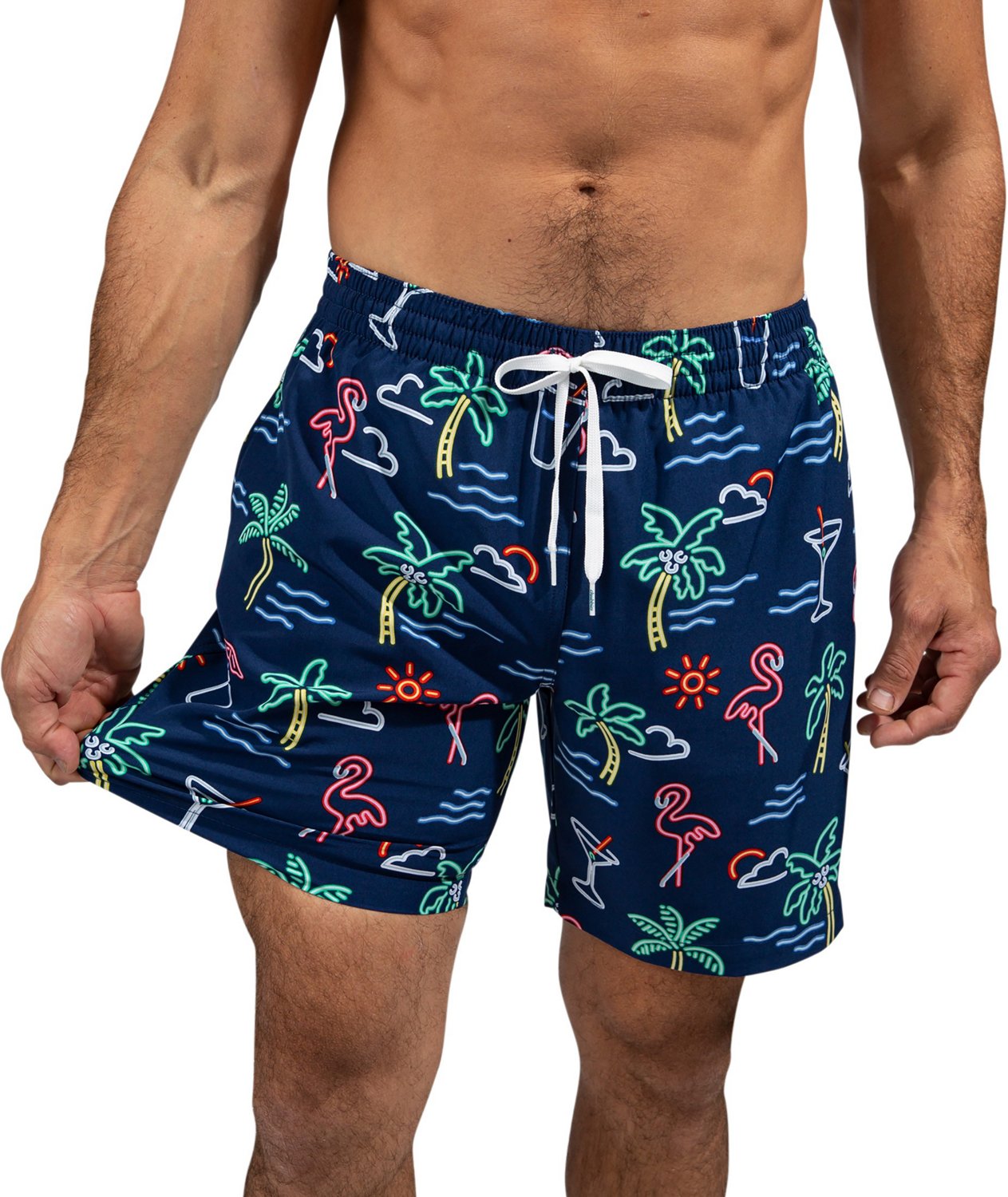 Chubbies Mens Neon Lights Lined Stretch Swim Trunks 55 In Academy 
