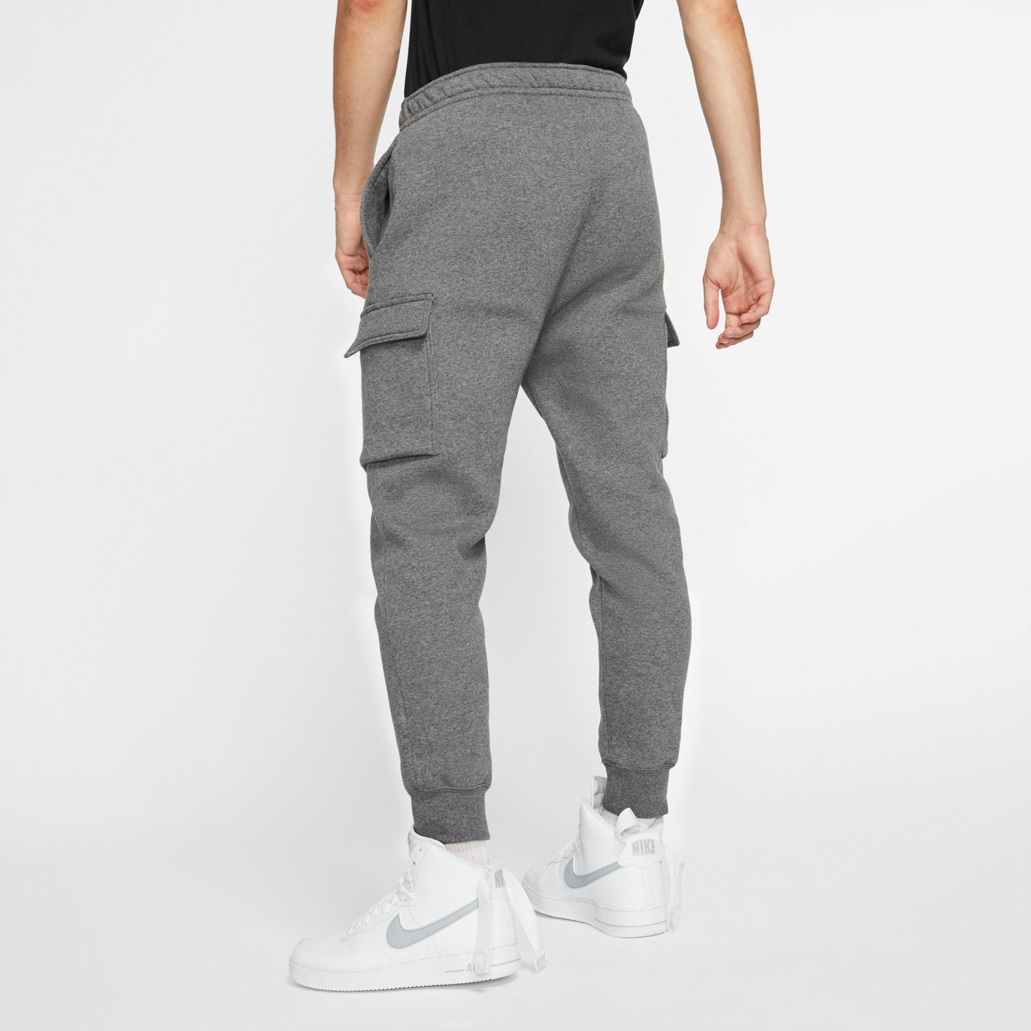 Nike Sportswear AIR WINTER PANT - Cargo trousers - black/white