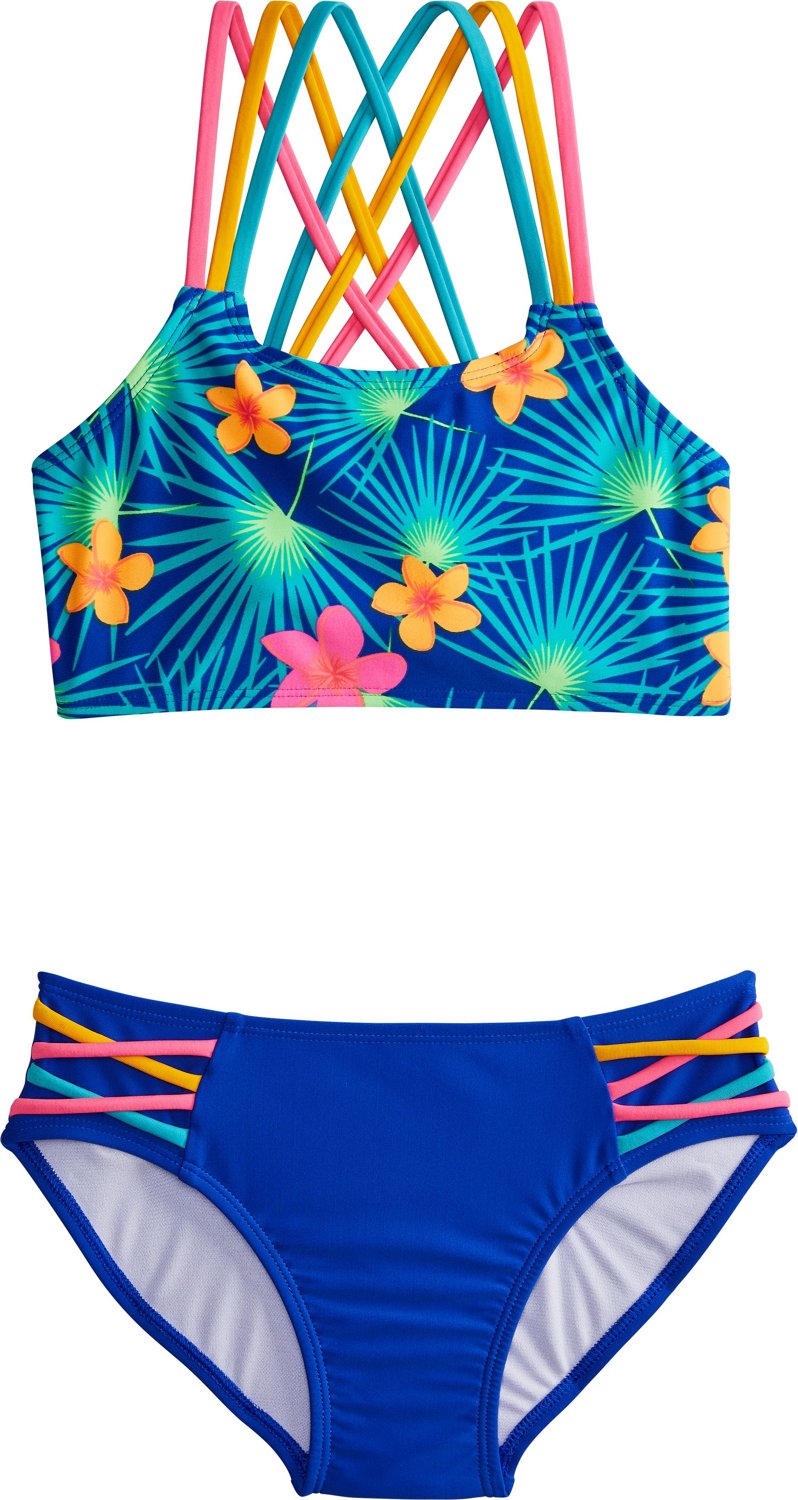 O’Rageous Girls’ Wild and Tropical Multi Strap 2-Piece Bikini                                                               