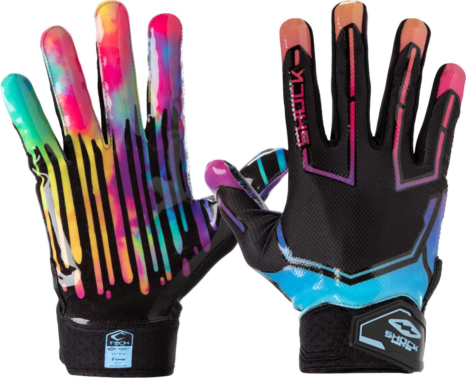 Shock Doctor Adults' Showtime Tie Dye Drip Receiver Glove - view number 2