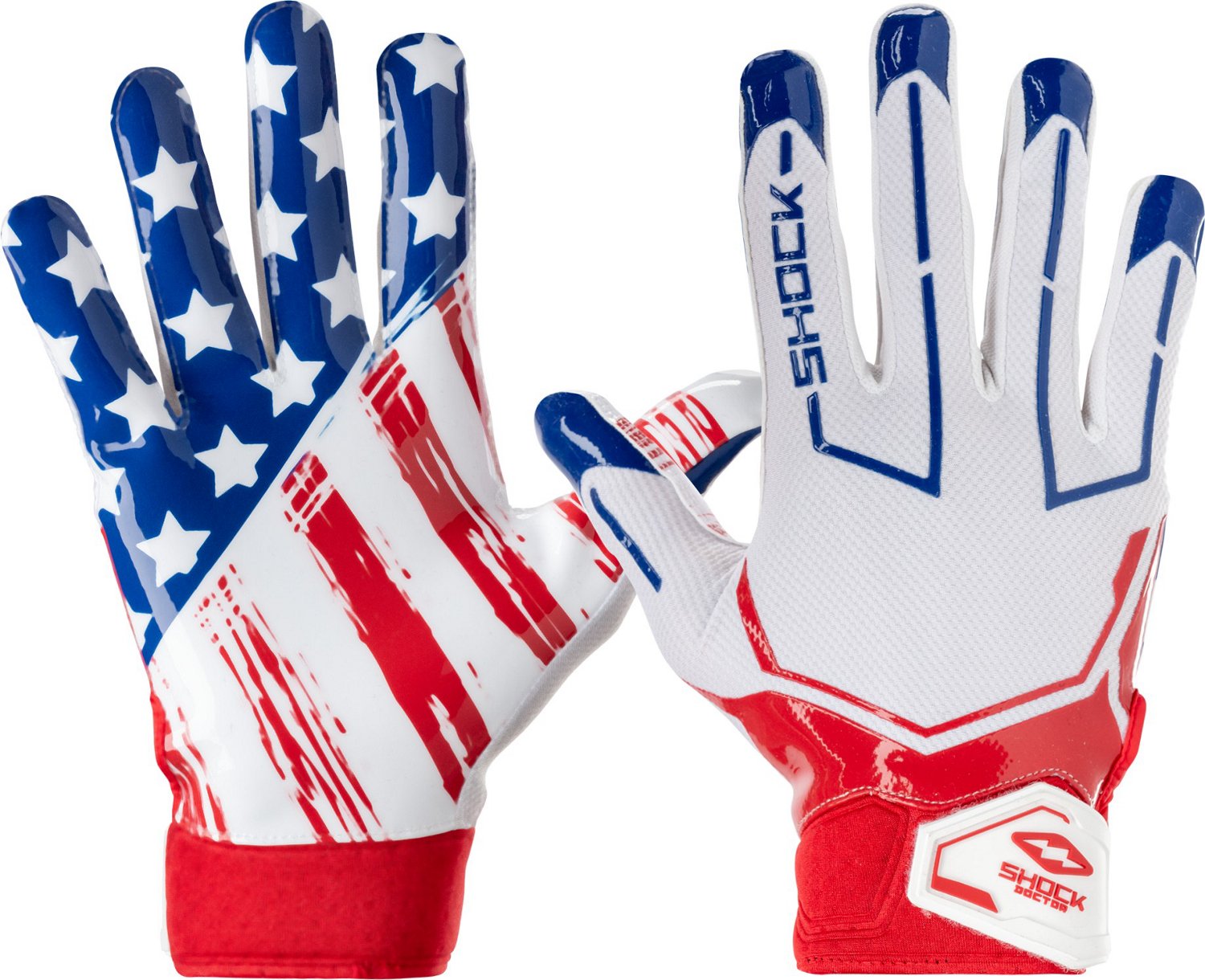 Shock Doctor Adults' Showtime Stars and Stripes Receiver Glove - view number 2