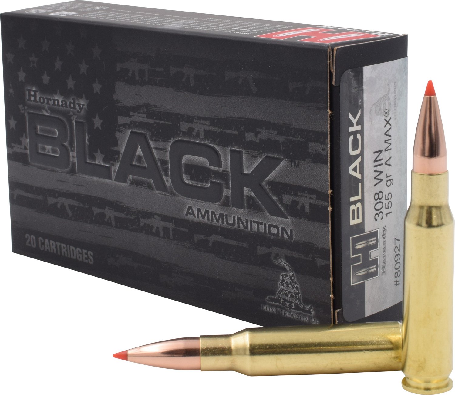 Hornady Black 308 Winchester 155-Grain A-MAX Rifle Ammunition - 20 ...