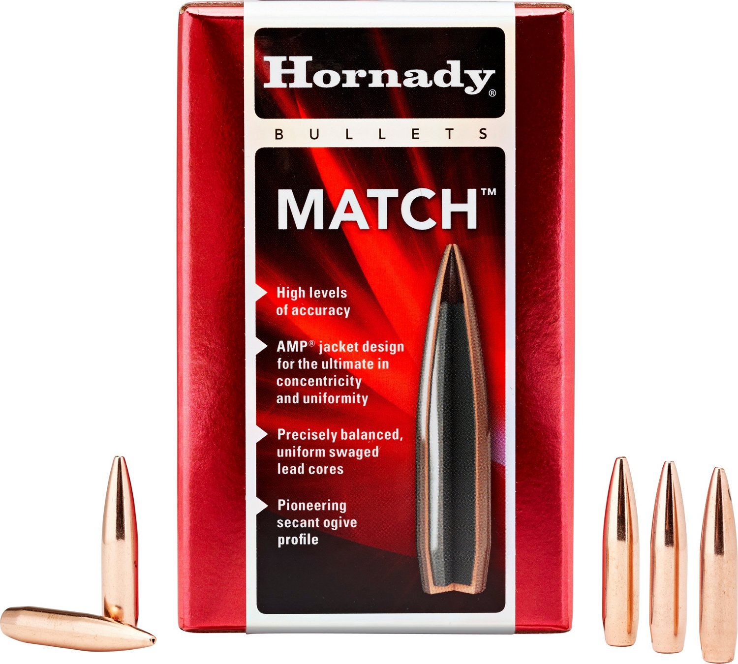 Hornady Match .22 Cal .224 53-Grain Reloading Bullets - 100 Rounds                                                               - view number 1 selected