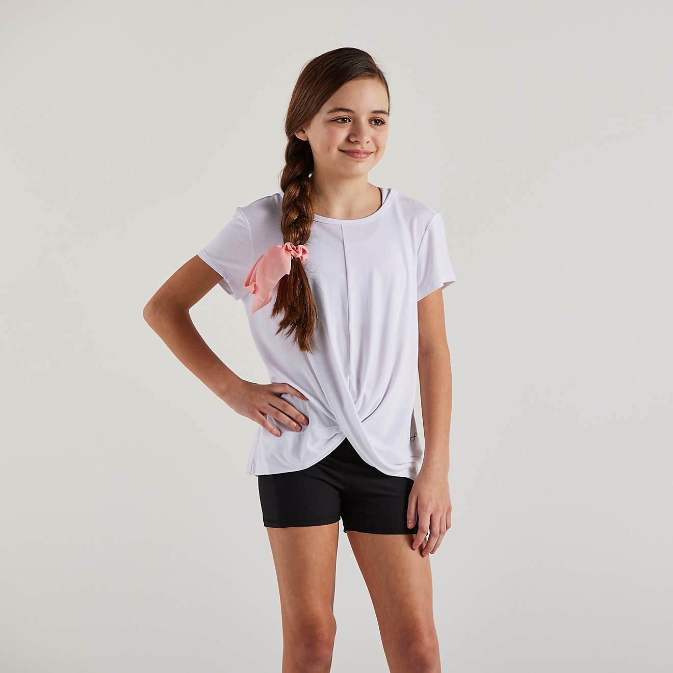 Freely Girls' Twist Front Short Sleeve T-shirt                                                                                   - view number 1