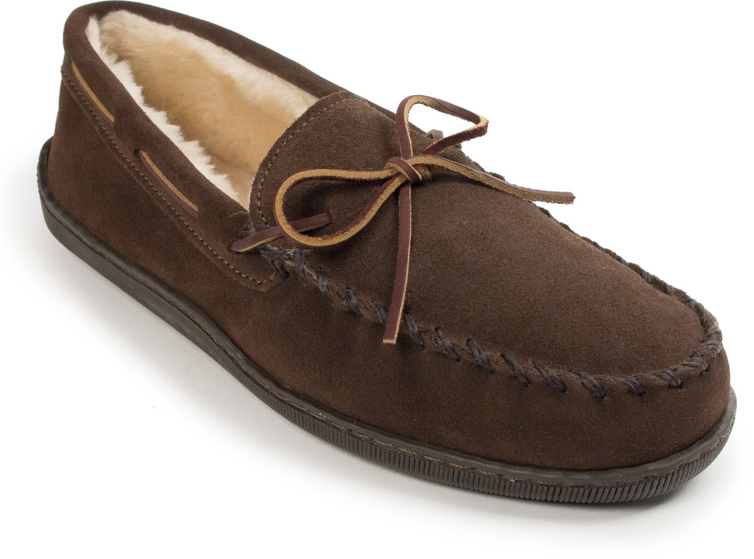 Minnetonka Men's Pile Lined Hardsole Moccasin Slippers - view number 2