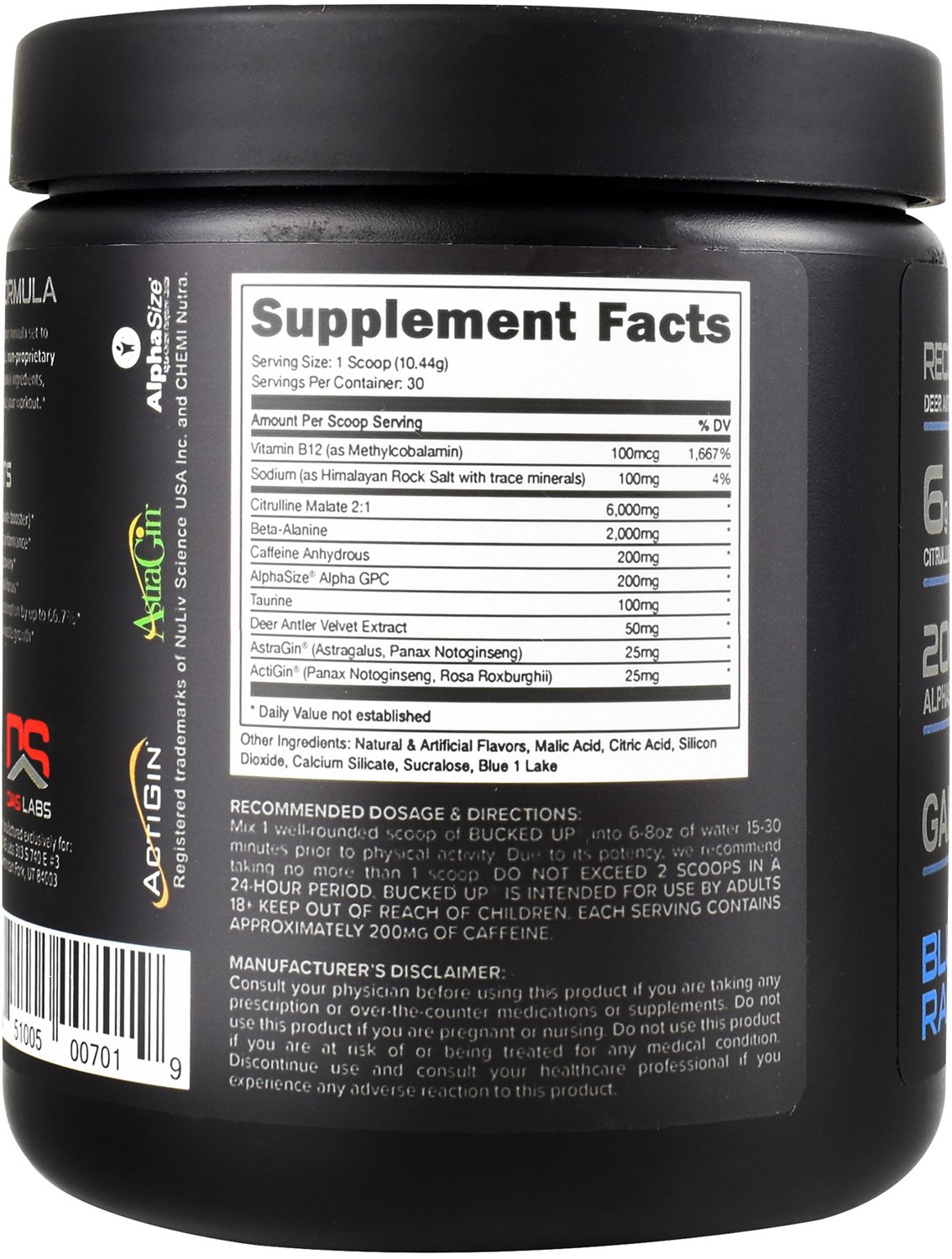 Bucked Up Pre-Workout Supplement - view number 2