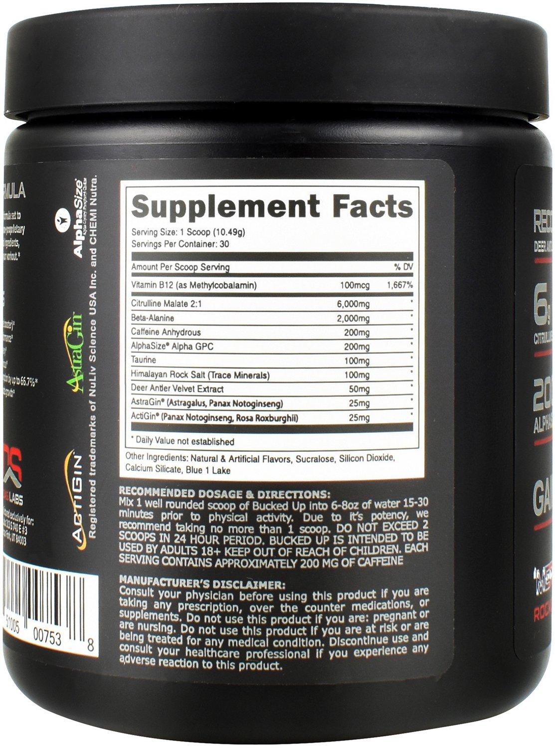 Bucked Up Pre-Workout Supplement - view number 2