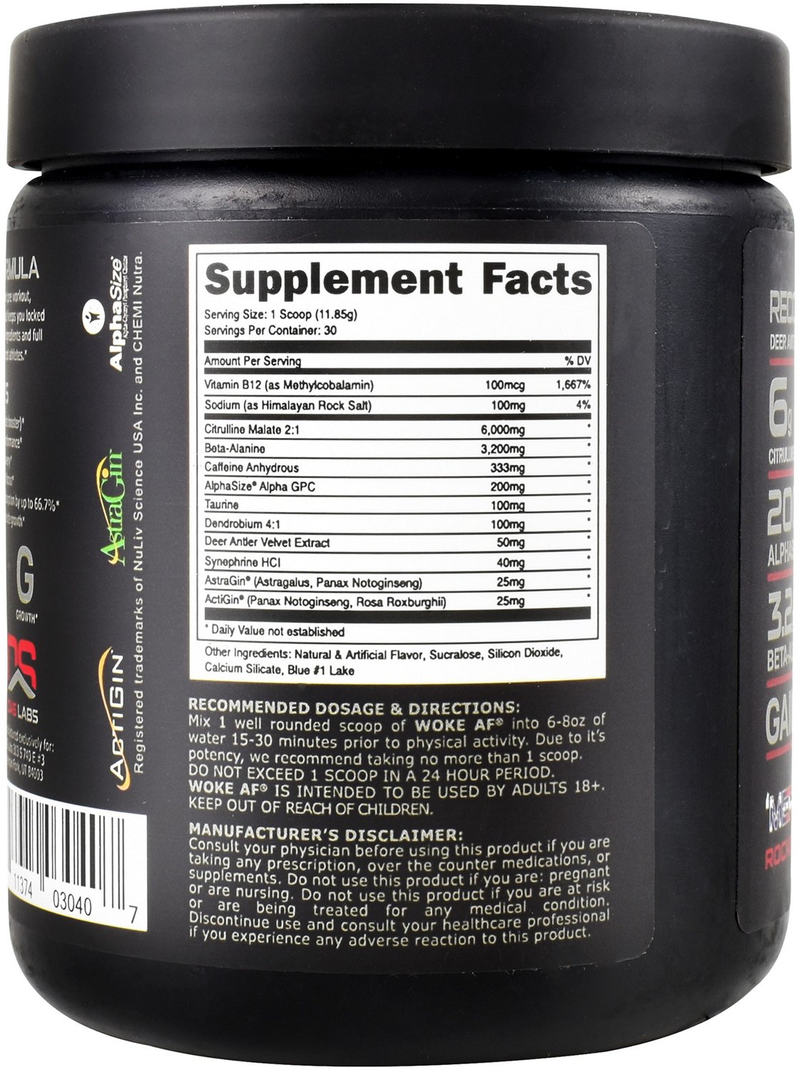 Bucked Up Woke AF Pre-Workout Supplement - view number 2