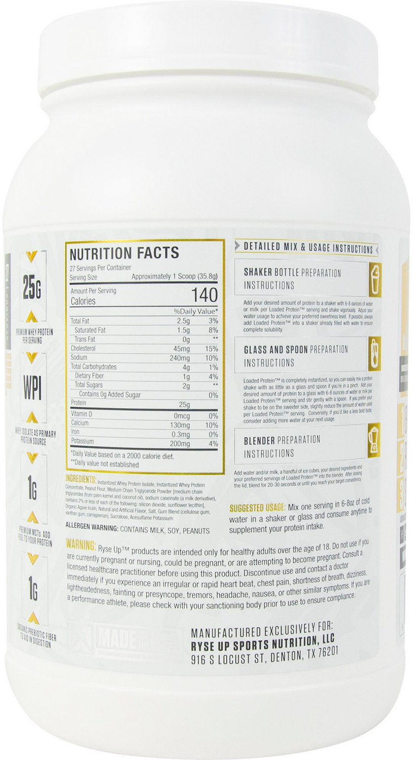 Ryse Protein Drink Mix, Vanilla Peanut Butter, Loaded Protein - 967 g