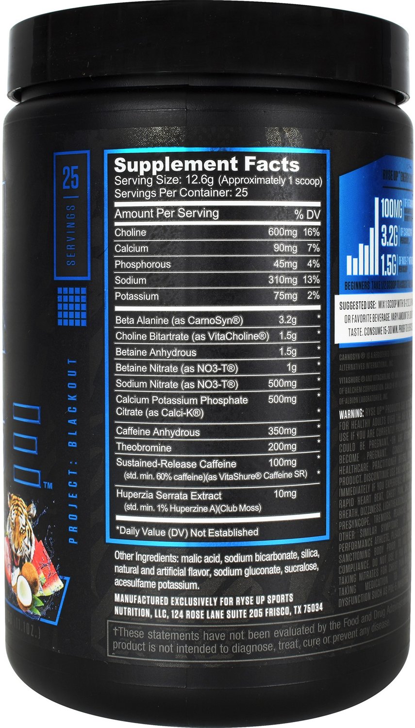 Ryse Blackout PreWorkout Supplement Academy