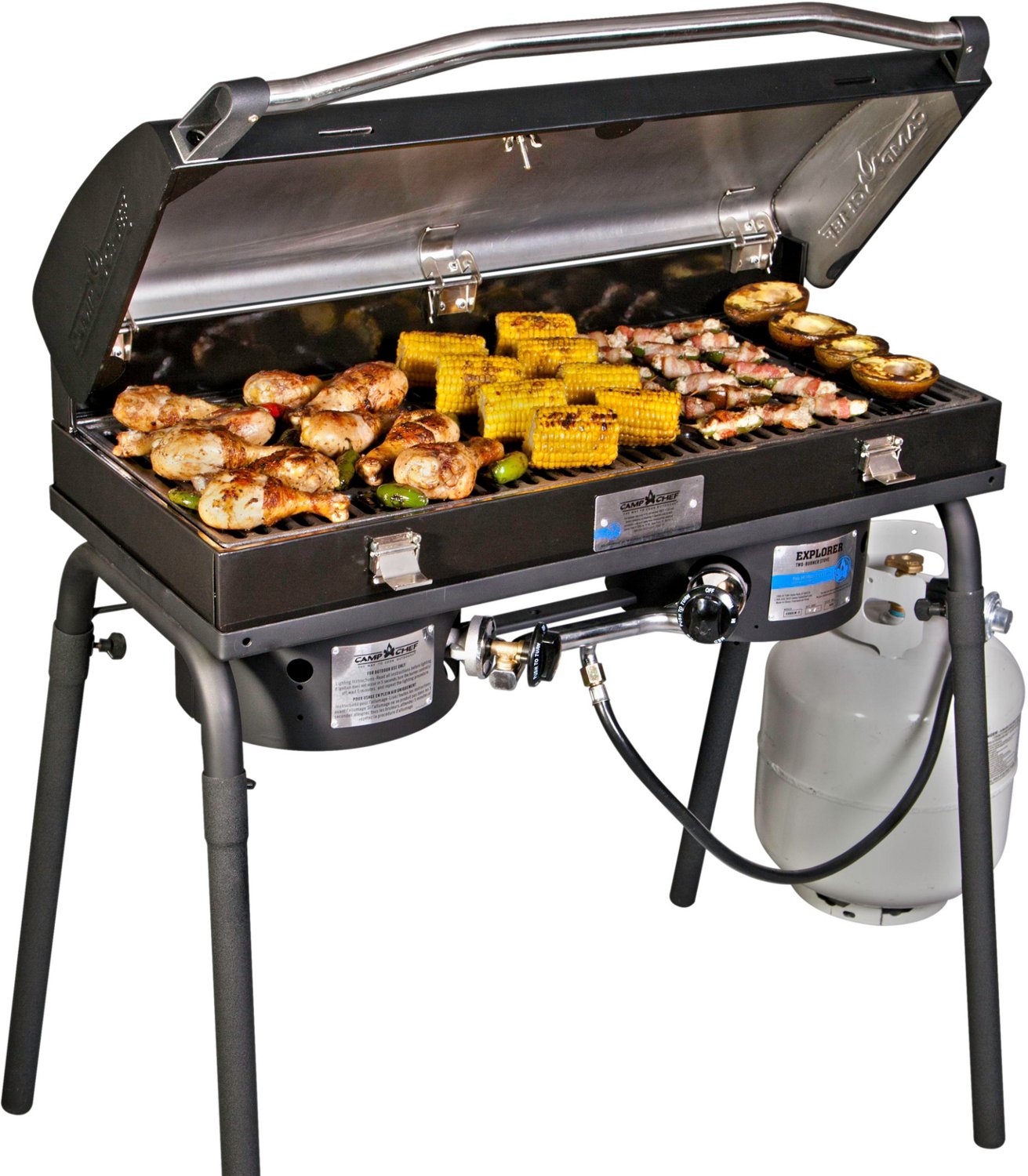 Camp Chef Deluxe BBQ Double Burner Grill Box | Academy