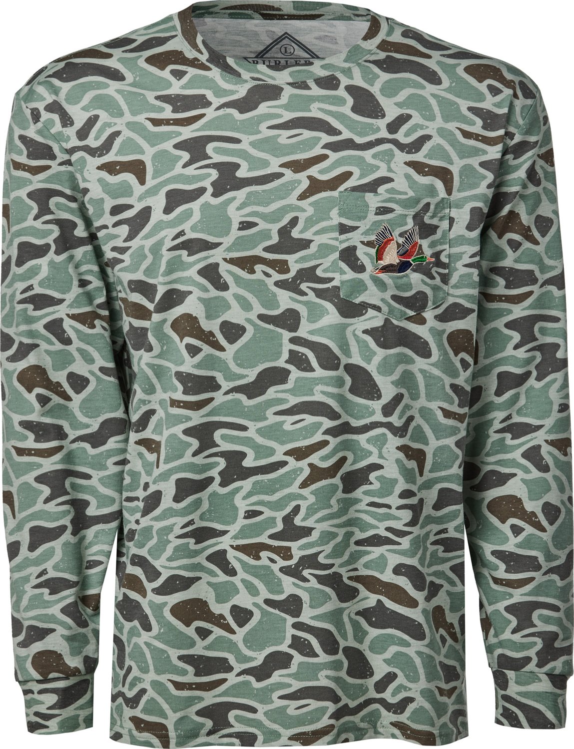 Burlebo Men's Retro Duck Camo Graphic Long Sleeve Pocket T-shirt - view number 2