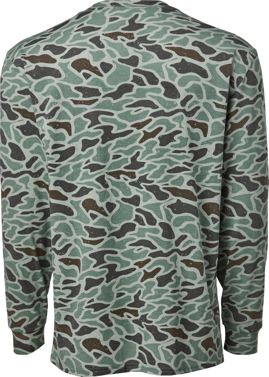 Burlebo Men's Retro Duck Camo Graphic Long Sleeve Pocket T-shirt - view number 3