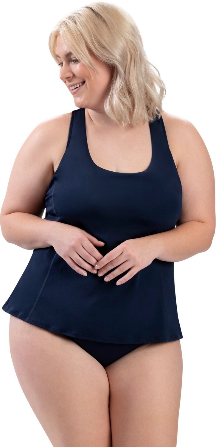 Dolfin Women's Aquashape Colorblock Twist Back Tankini Swim Top - view number 3