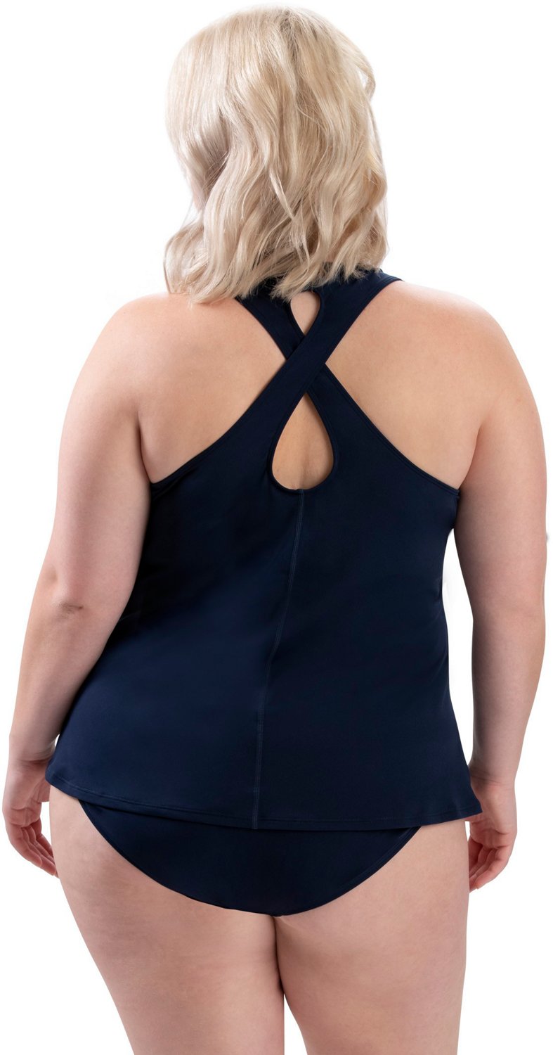 Dolfin Women's Aquashape Colorblock Twist Back Tankini Swim Top - view number 4