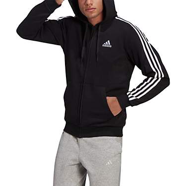 adidas Men's Essentials Fleece 3-Stripes Full Zip Hoodie                                                                        