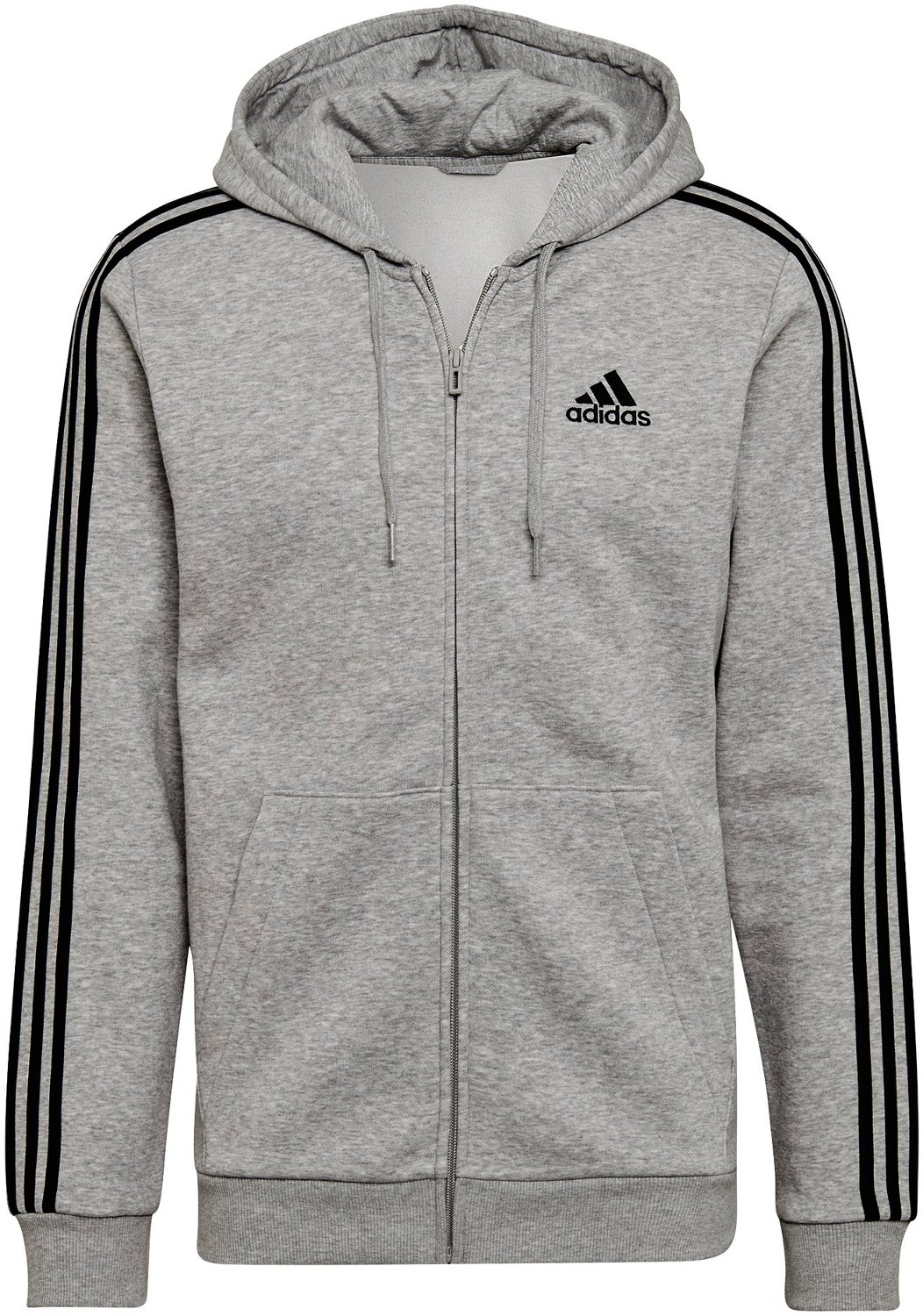 adidas Men's Essentials Fleece 3-Stripes Full Zip Hoodie - view number 3