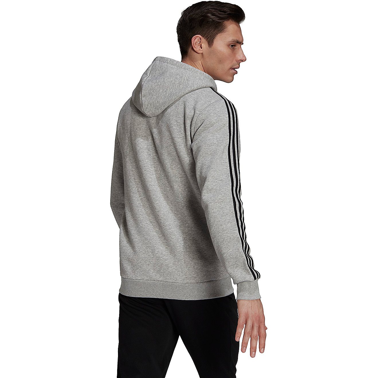 adidas Men's Essentials Fleece 3-Stripes Full Zip Hoodie                                                                         - view number 2