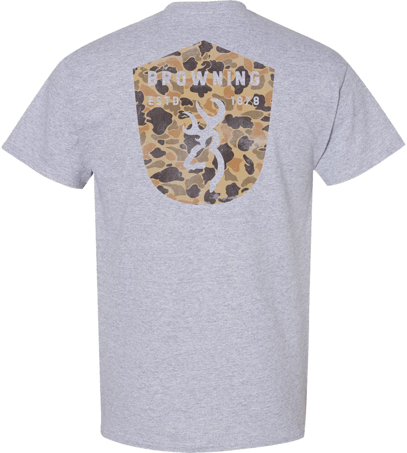 Browning Men's Duck Camo Shield Graphic Short Sleeve Tshirt Academy