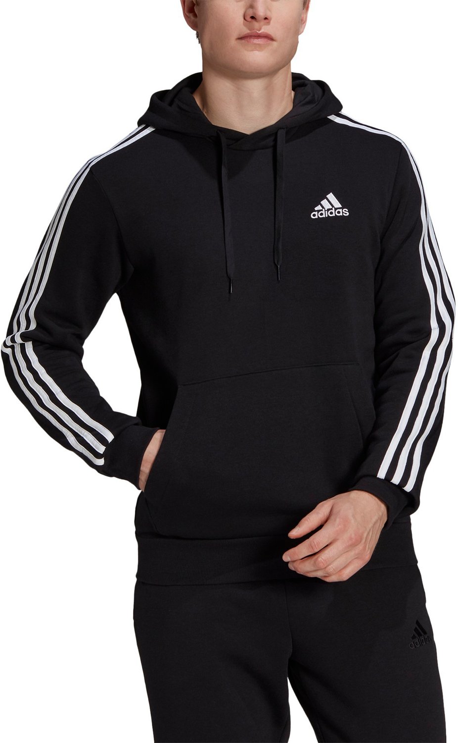adidas Men's 3-Stripes Fleece Hoodie | Free Shipping at Academy