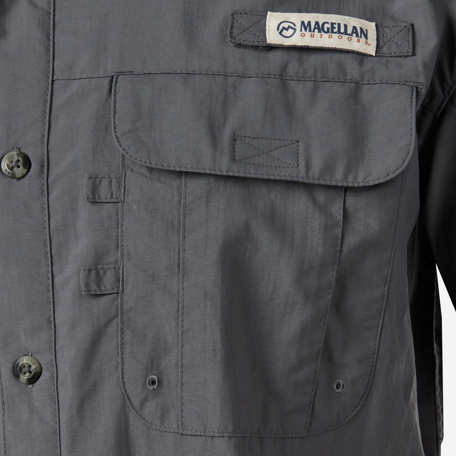 Magellan Outdoors Men's Laguna Madre Solid Short Sleeve Fishing Shirt