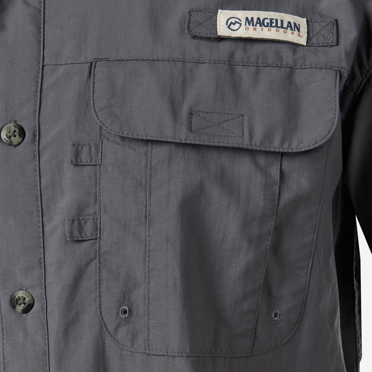 Magellan Outdoors Men's Laguna Madre Solid Short Sleeve Fishing Shirt                                                            - view number 5
