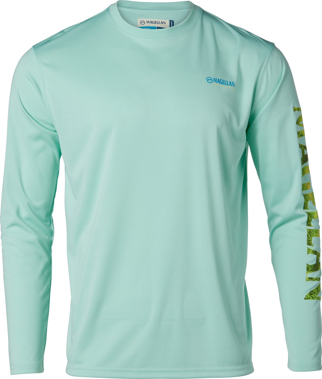 magellan outdoors men's casting crew long sleeve fishing shirt