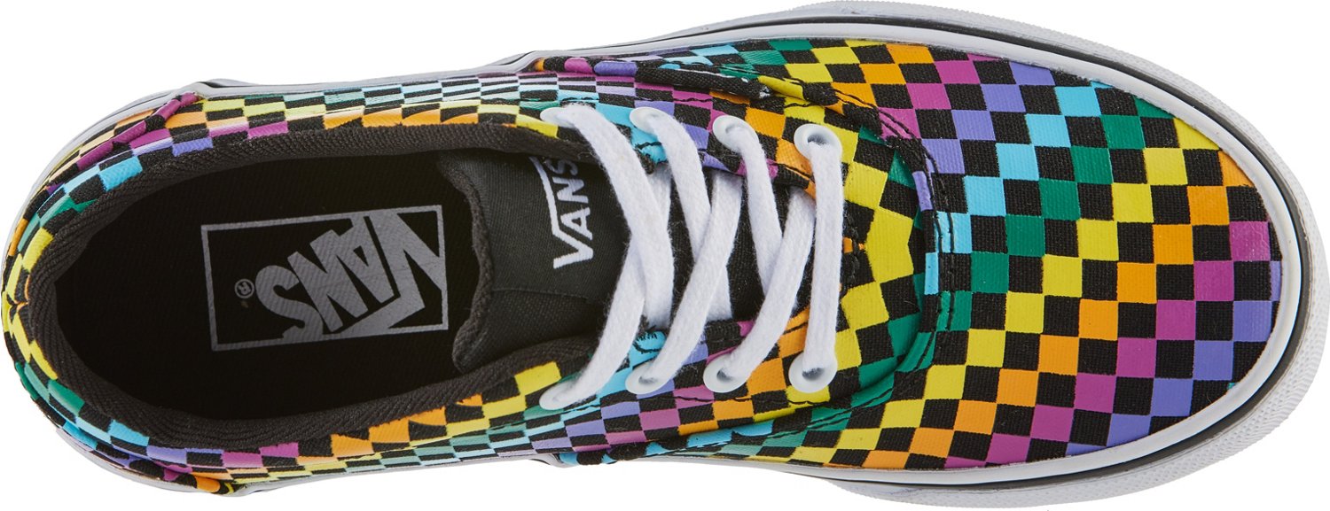 Vans Girls' Doheny Rainbow Check PSGS Shoes | Academy