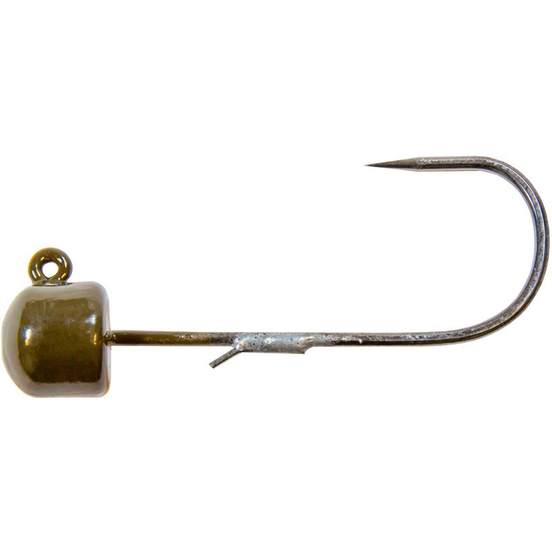 Z-Man Power Fin Shroomz 1/6 oz Jig Heads 3-Pack Green Pumpkin - Fresh Water Jigs And Spoons at Academy Sports