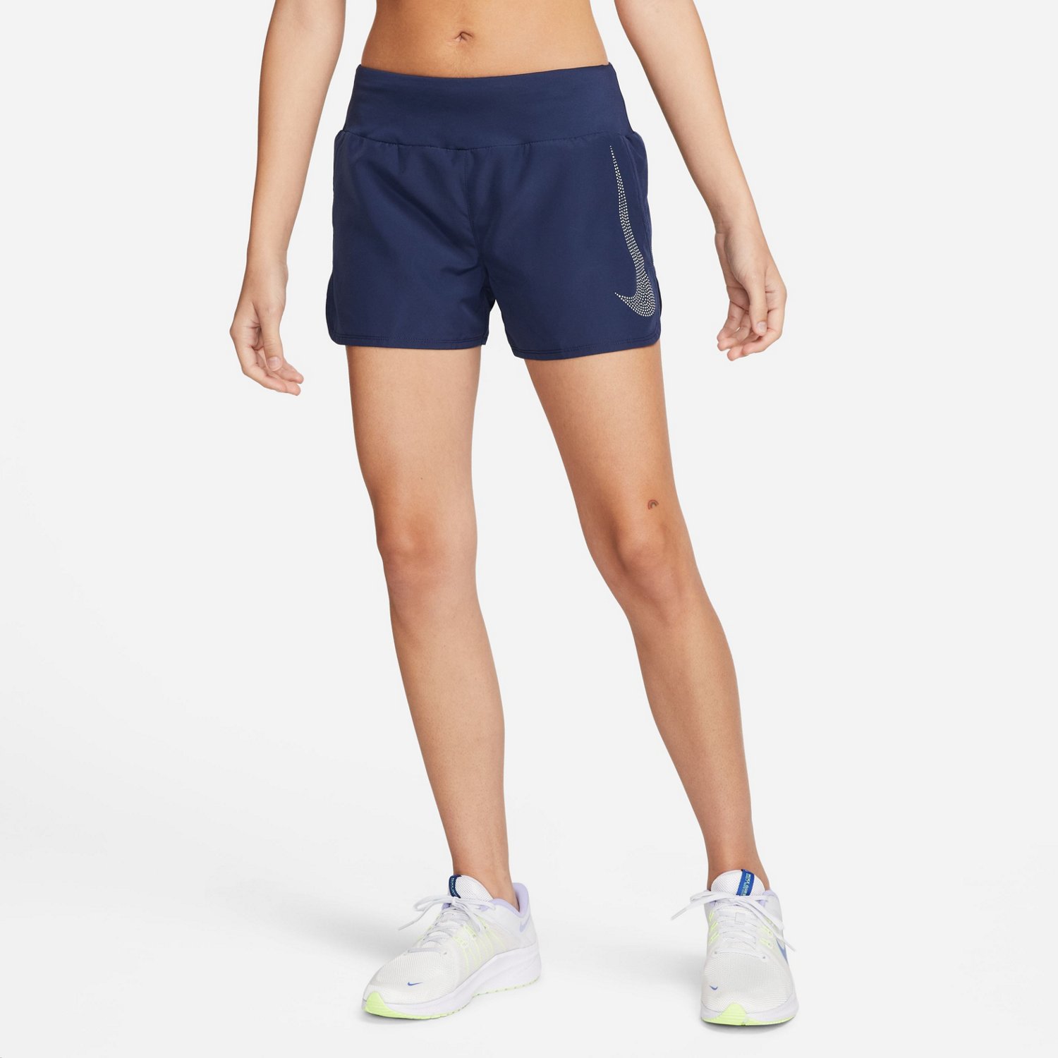 Nike Women's NV One DriFIT Crew Running Shorts 3 in Academy