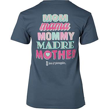 Love & Pineapples Women's Mom Mama Mommy Graphic T-shirt                                                                        