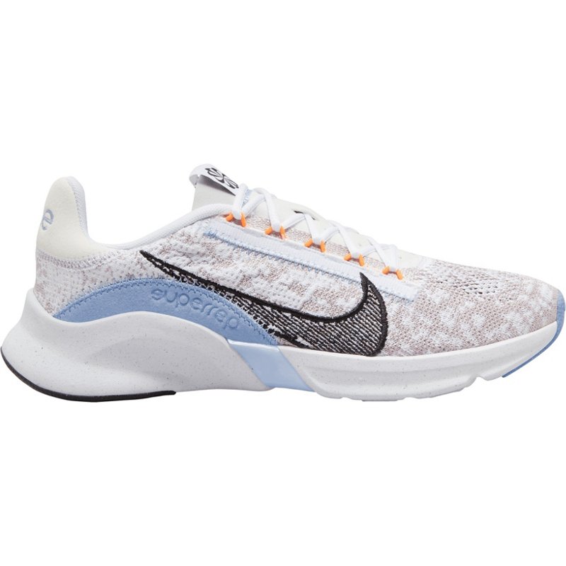 Nike Women's SuperRep Go 3 Flyknit Running Shoes White/Purple, 7 - Women's Training at Academy Sports product image