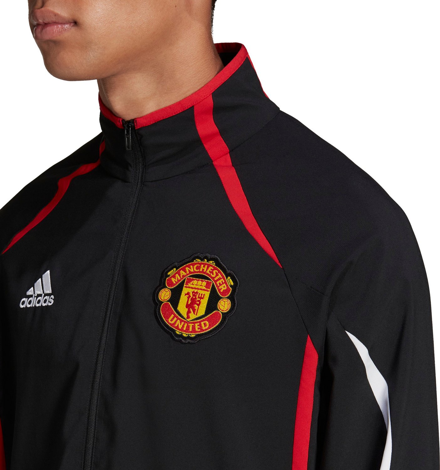 adidas Men's Manchester United 21/22 Teamgeist Woven Jacket | Academy