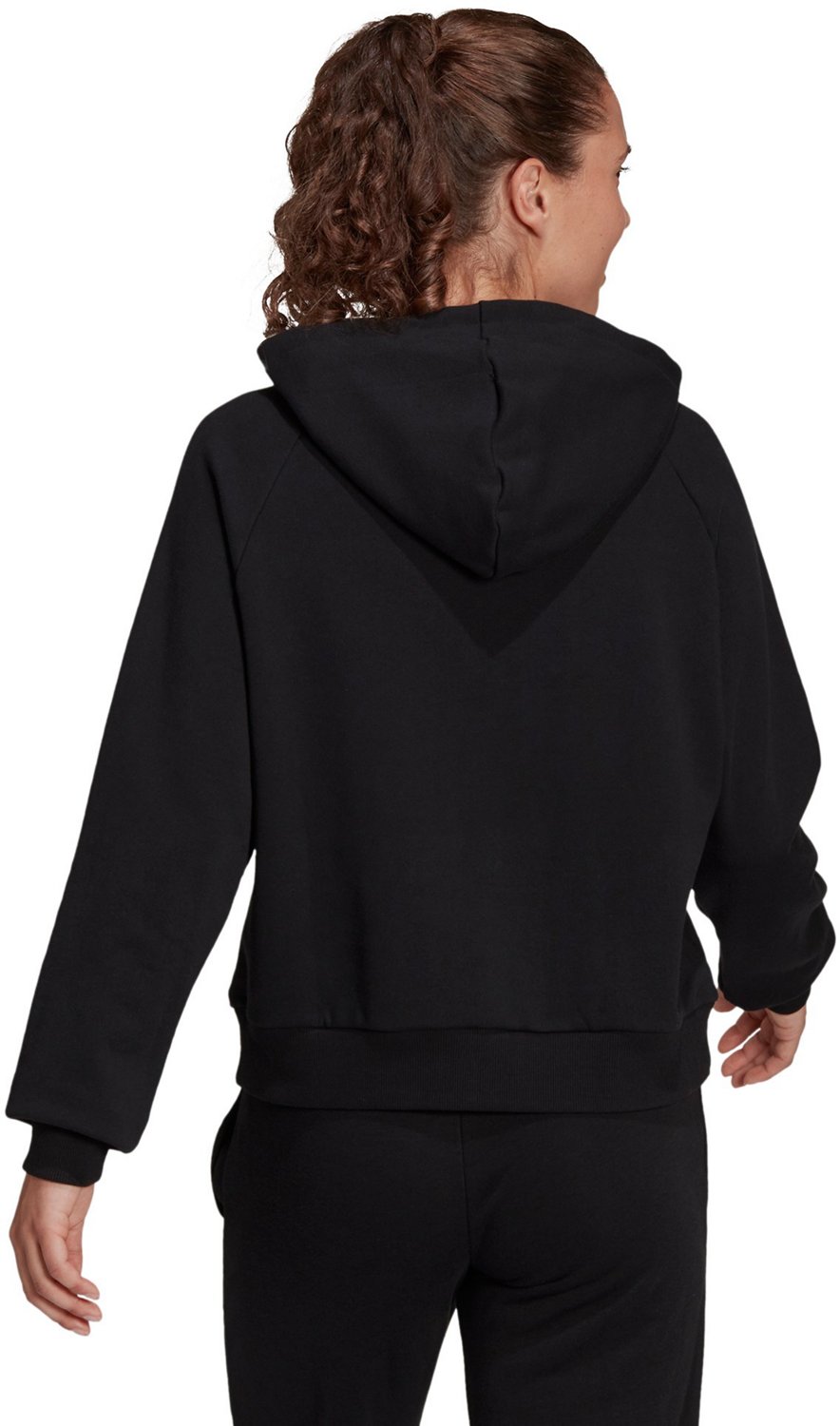 adidas Women's Essentials Brand Love Outlined Logo Relaxed Pullover Hoodie - view number 2