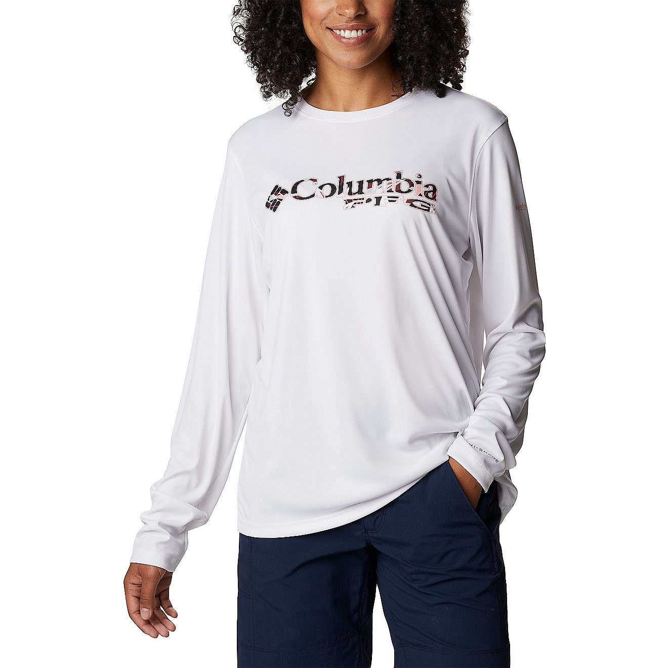 Columbia Sportswear Women's PFG Tidal Stacked Logo Long Sleeve T-shirt                                                           - view number 1
