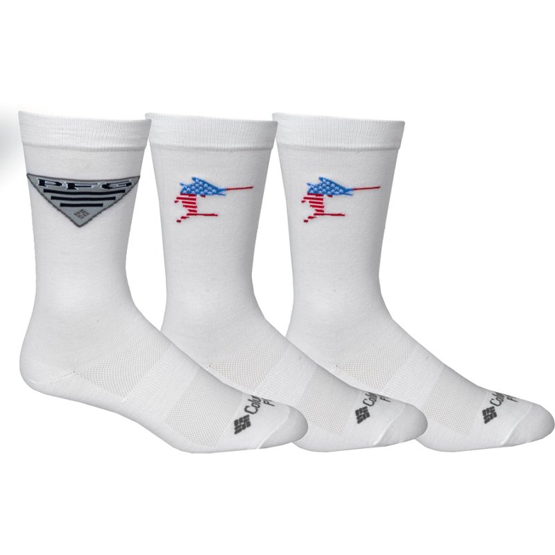 Columbia Sportswear Men's PFG Crew Socks 3-Pack