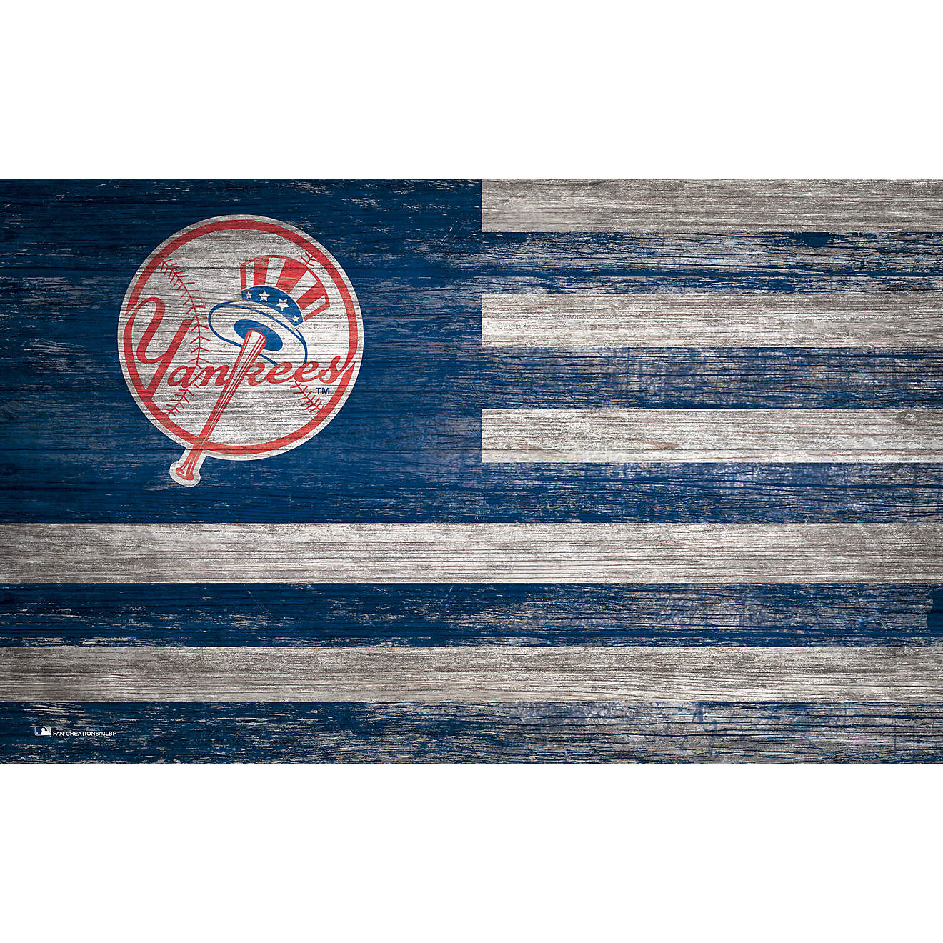 Fan Creations New York Yankees 11 in x 19 in Distressed Flag Sign                                                                - view number 1
