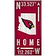 Fan Creations Arizona Cardinals Coordinate 6 in x 12 in Sign                                                                     - view number 1 image