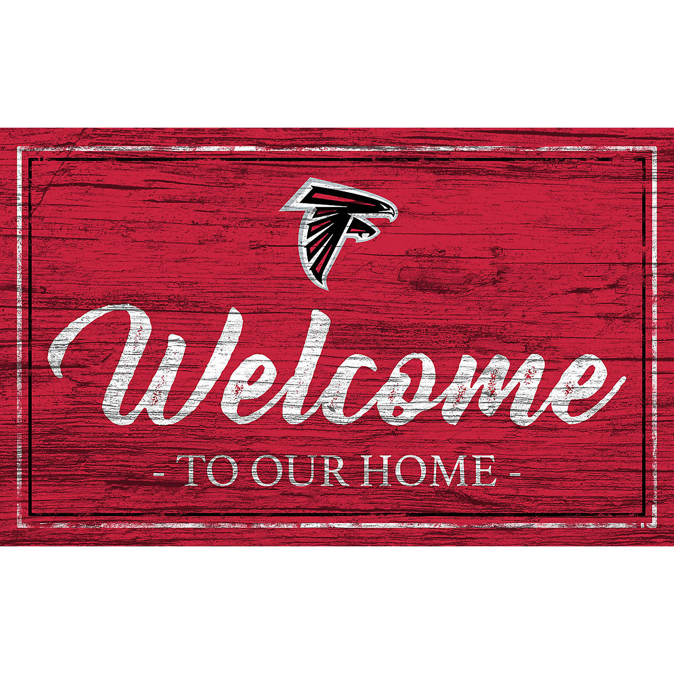Fan Creations Atlanta Falcons Team Color 11 in x 19 in Welcome Sign                                                              - view number 1