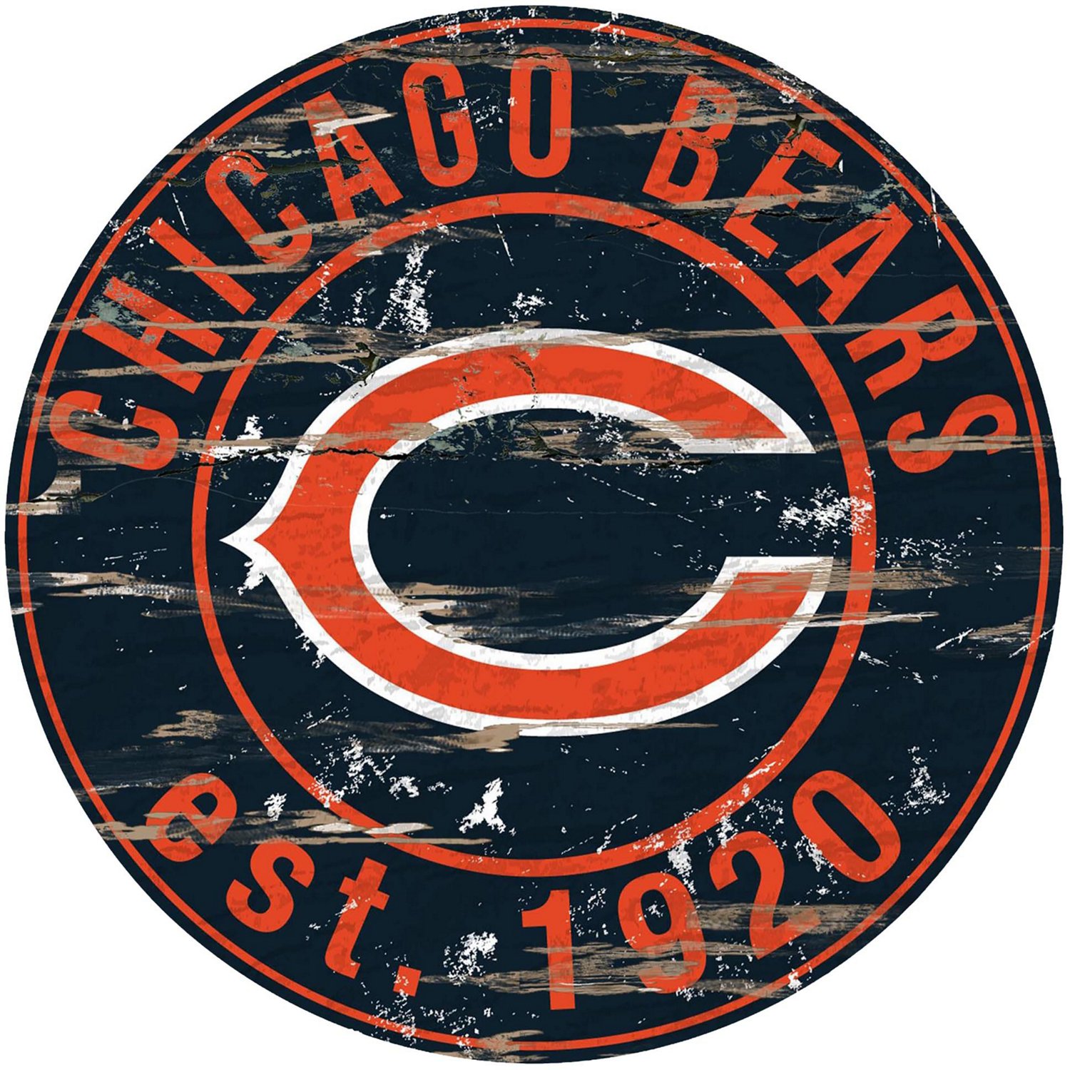 Fan Creations Chicago Bears Round Distressed Sign - view number 1