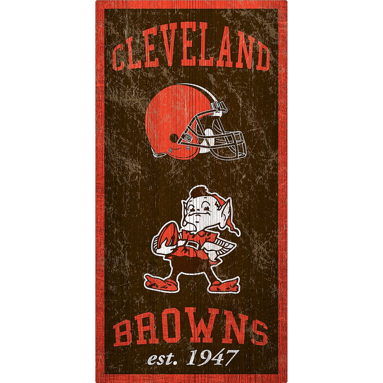 Fan Creations Cleveland Browns Heritage 6 x 12 Sign                                                                              - view number 1