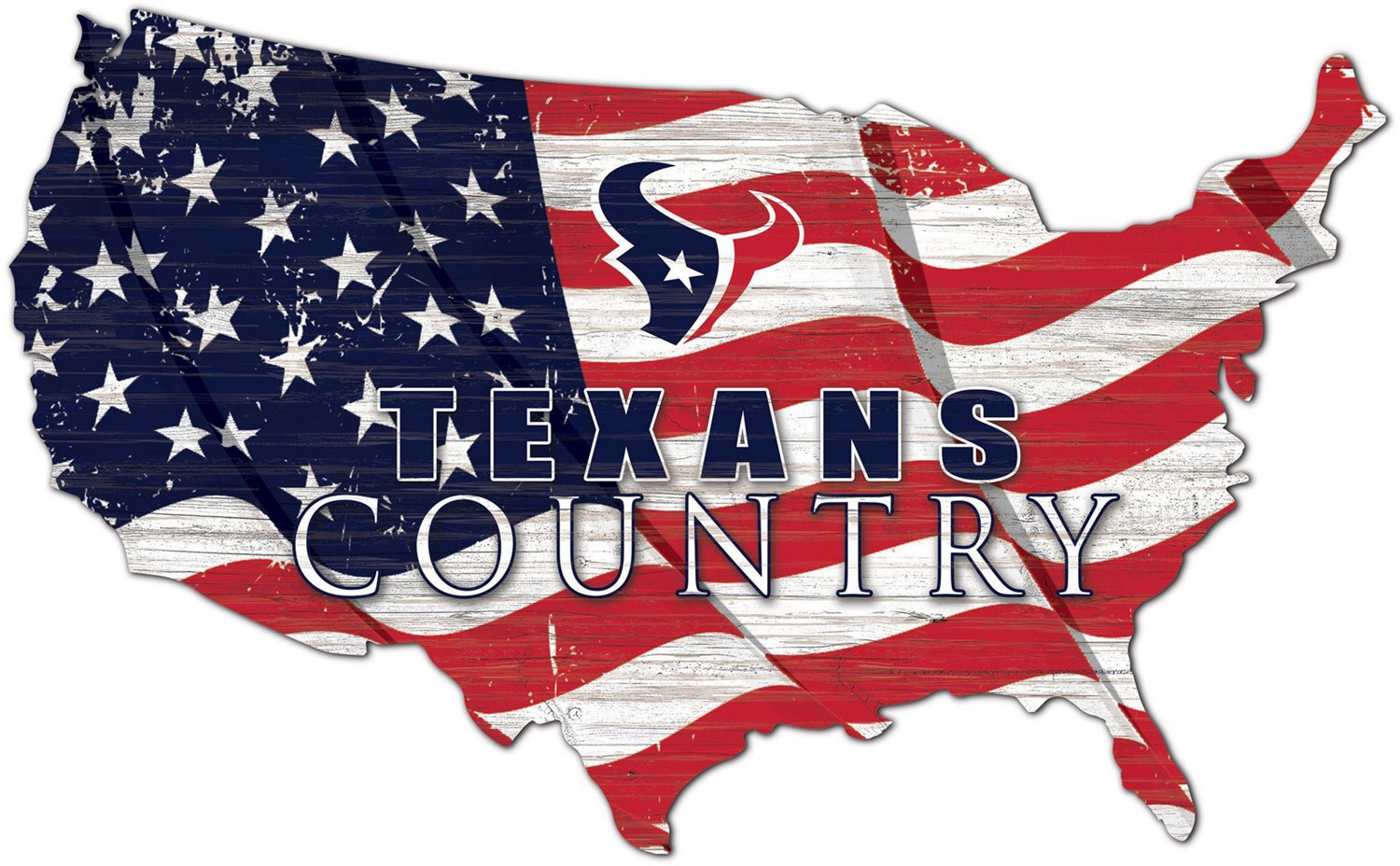 Fan Creations Houston Texans USA Shape Cutout Wall Decor