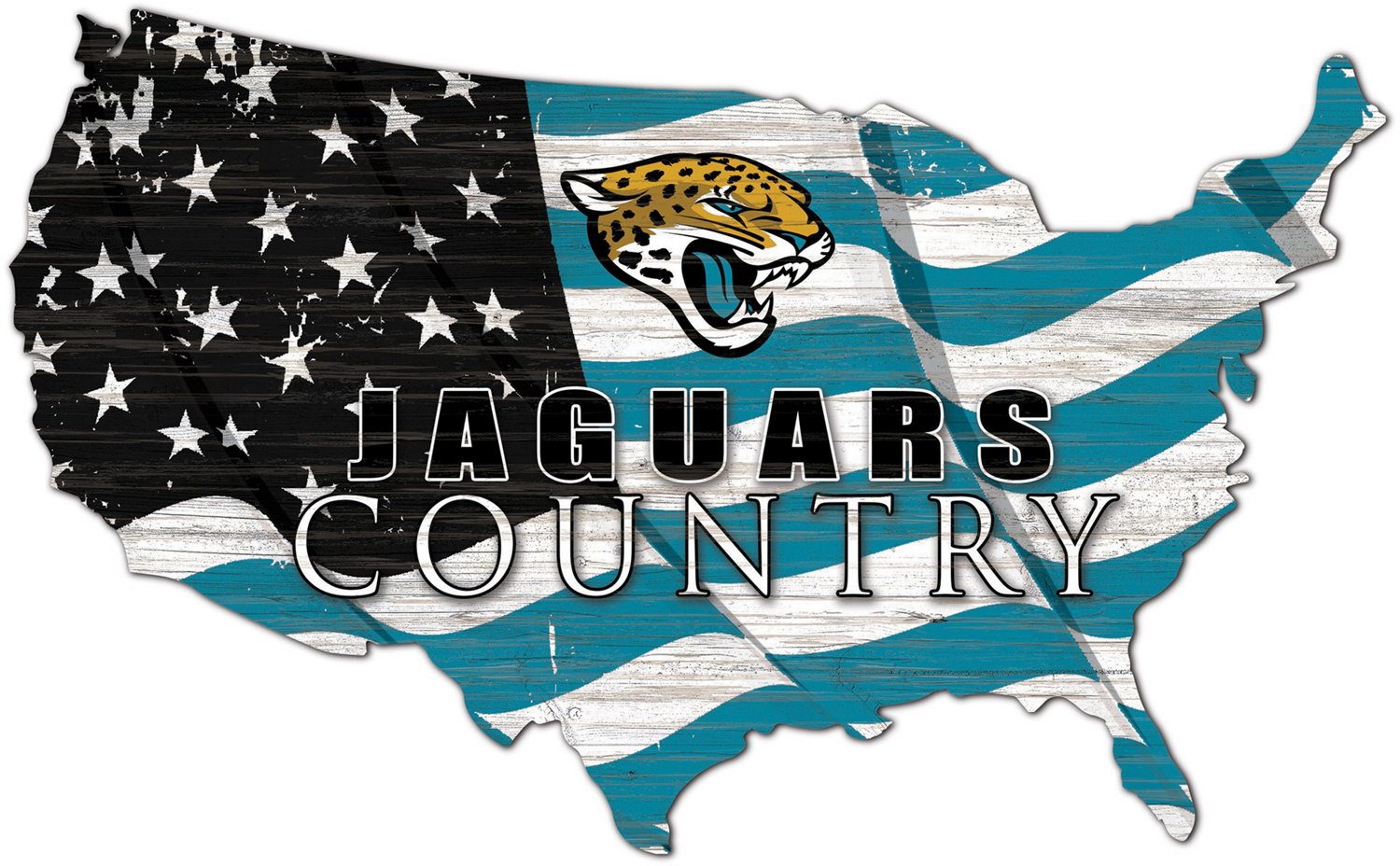 Fan Creations Jacksonville Jaguars USA Shape Cutout Wall Decor - view number 1