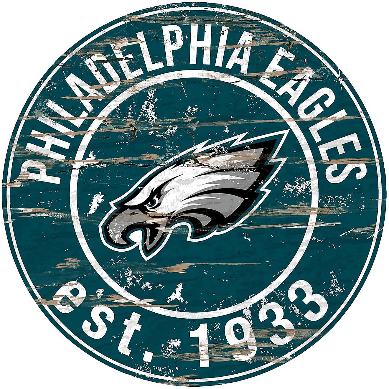 Fan Creations Philadelphia Eagles Round Distressed Sign                                                                          - view number 1