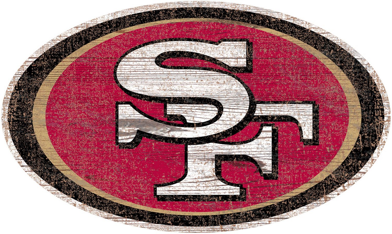 Fan Creations San Francisco 49ers Distressed Logo Cutout Sign | Academy