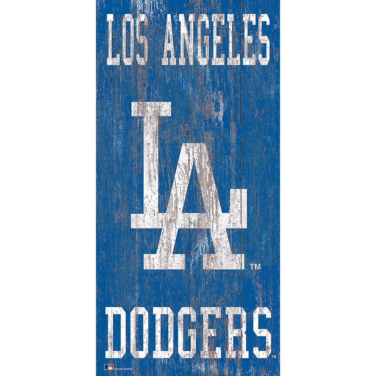 Fan Creations Los Angeles Dodgers 6 in x 12 in Heritage Logo Sign                                                                - view number 1