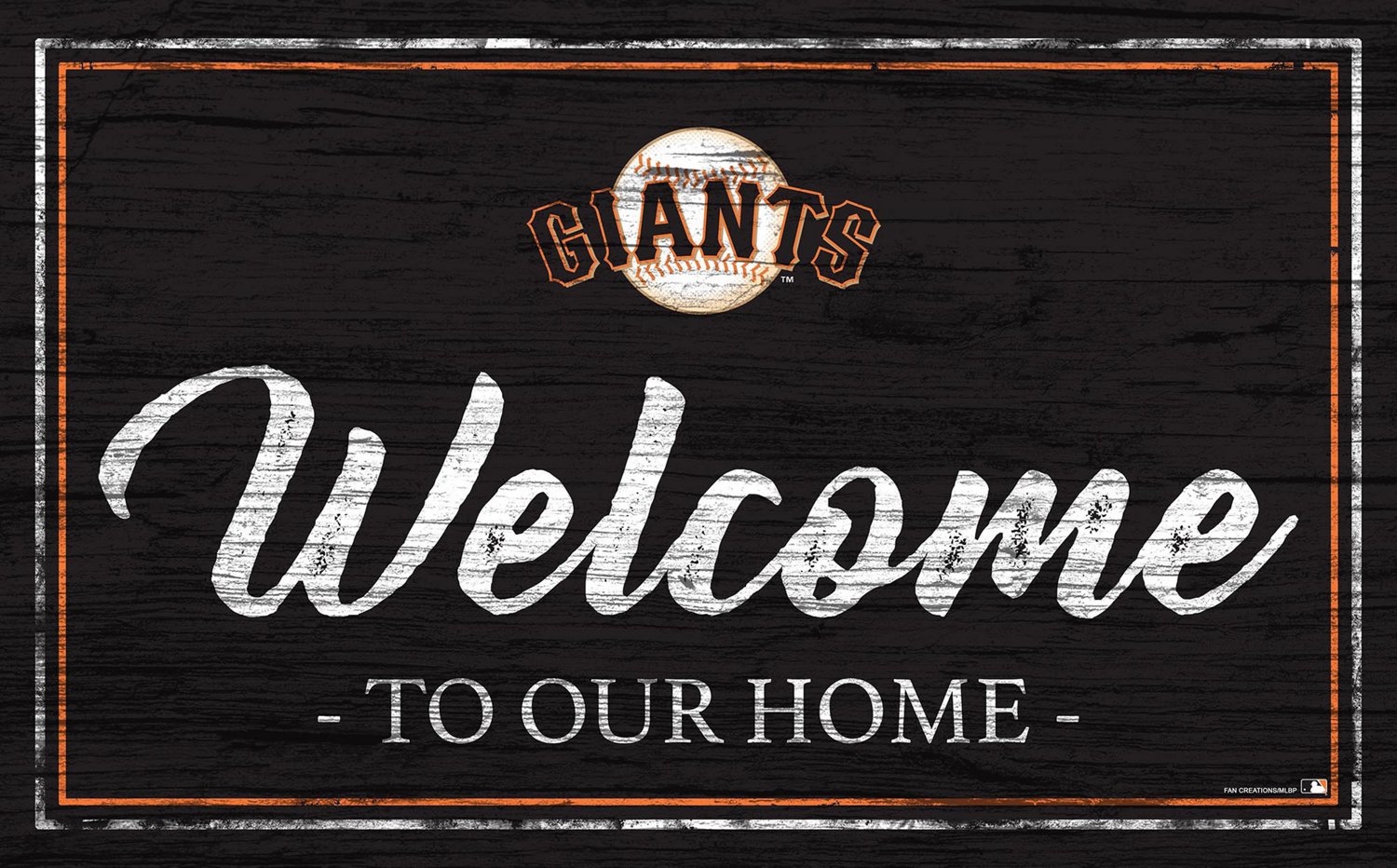Fan Creations San Francisco Giants Team Color 11 in x 19 in Welcome Sign
